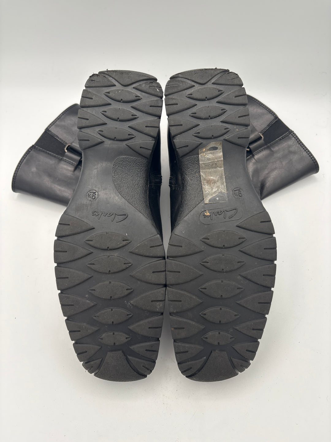 Women’s Clark’s Size 9.5 Black Leather Calf Flat Boots
