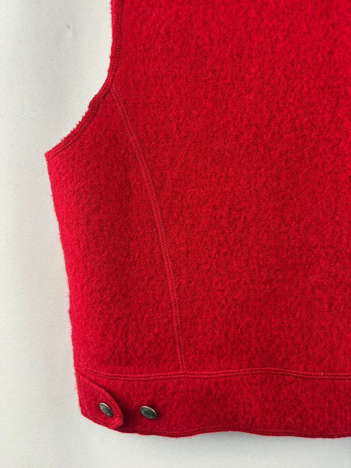 Women’s Land’s End Size 10 Red Wool Vest