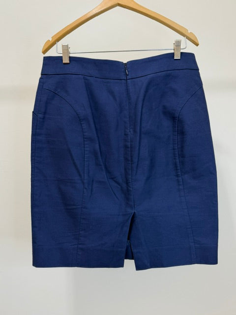 J.Crew “The Pencil Skirt” 100% Cotton – Navy – Sz10