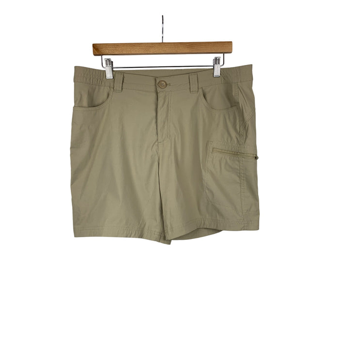 Eddie Bauer Womens Beige Nylon/Spandex Casual Shorts Size 14