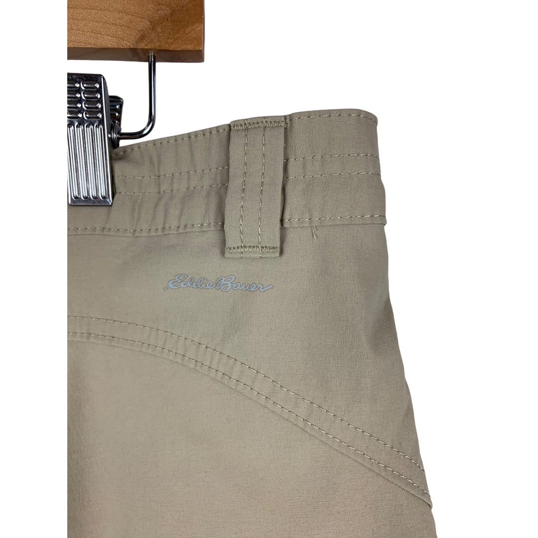 Eddie Bauer Womens Beige Nylon/Spandex Casual Shorts Size 14