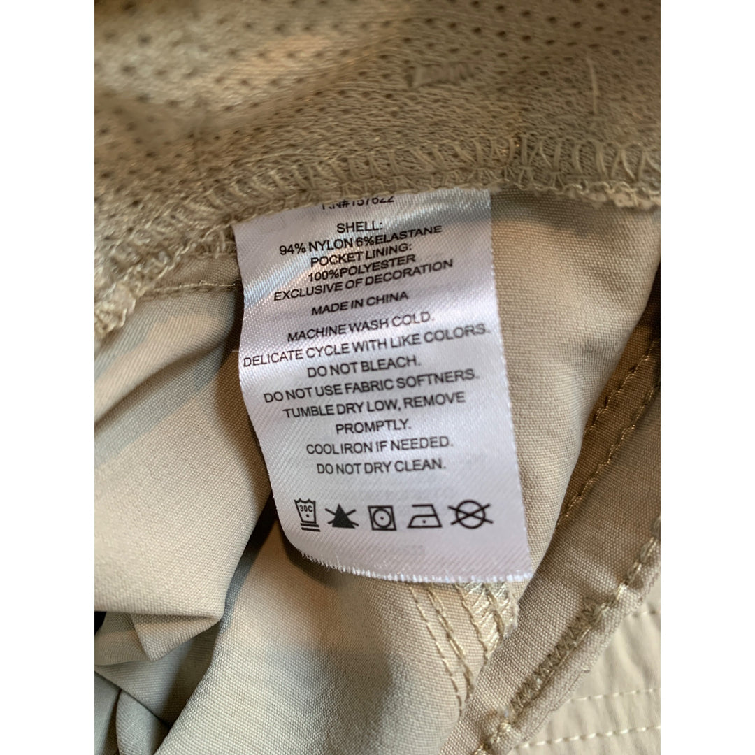 Eddie Bauer Womens Beige Nylon/Spandex Casual Shorts Size 14