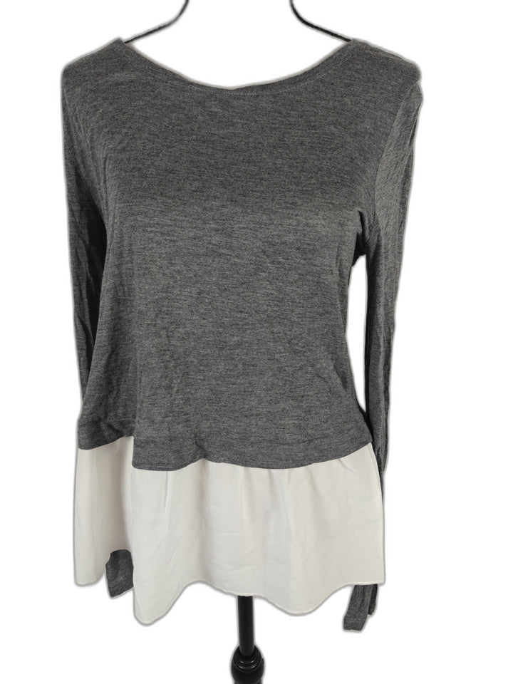 Women’s Hinge Layered Top Gray White Medium