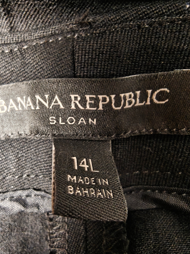 Womens Banana Republic Sloan Skinny Pants Black Size 14L