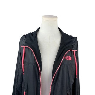 Women's The North Face Black & Pink Windbreaker Jacket - Size S