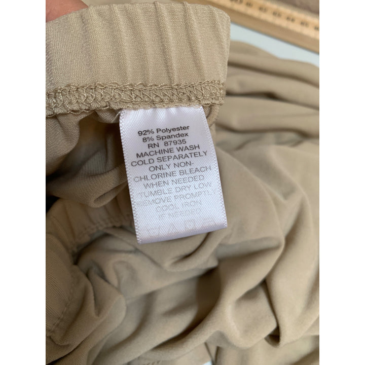 Susan Graver Beige Flared Hem Skirt XXS