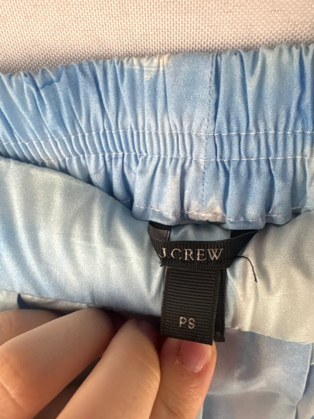 Women’s J.Crew PS Blue Painted Regatta Patterned Midi Skirt