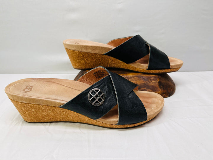 UGG Lyra Women's Cork Wedge Platform Sandals Criss Cross Leather Size 9