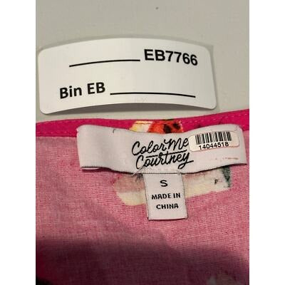 Color Me Courtney Crop Wrap Blouse Pink Size SM