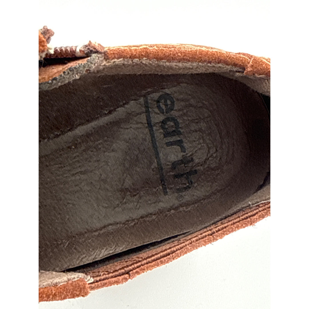 Earth Origins Womens Suede Ankle Boots With Side Zipper Closure In Brown Sz 7.5