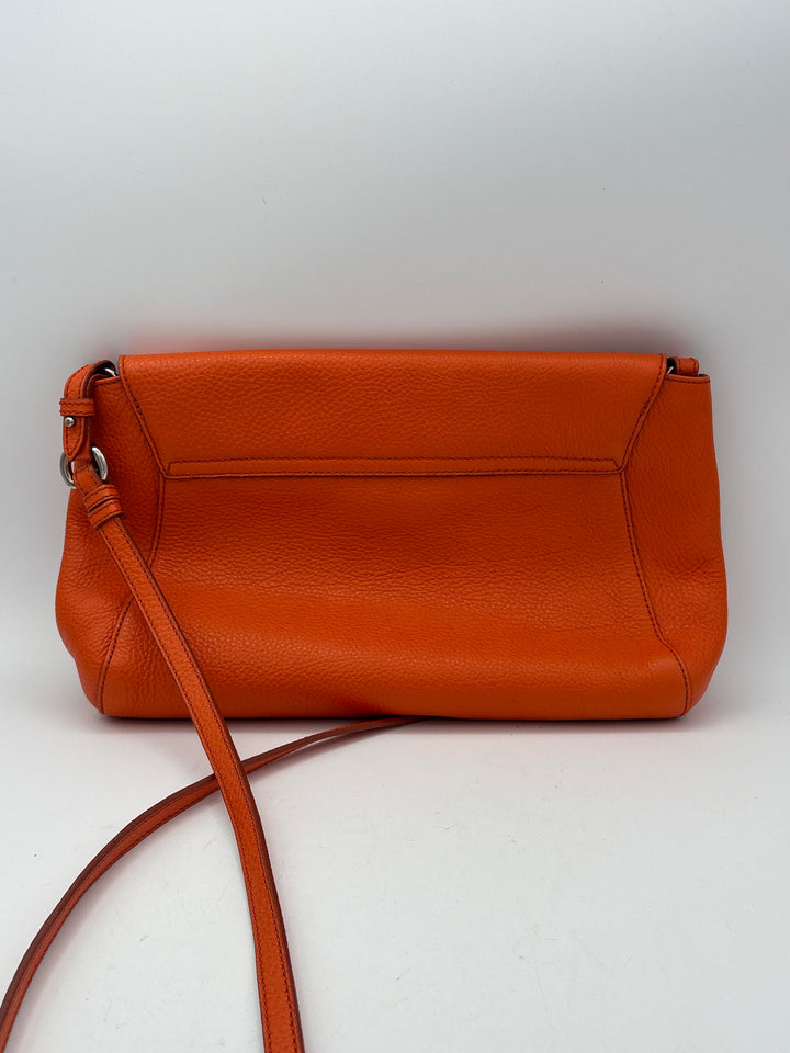 Women’s Salvatore Ferragamo Orange Leather Crossbody Purse