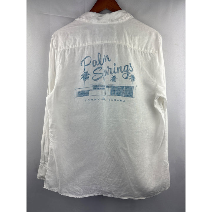 Tommy Bahama White Long Sleeve Button-Up Shirt M