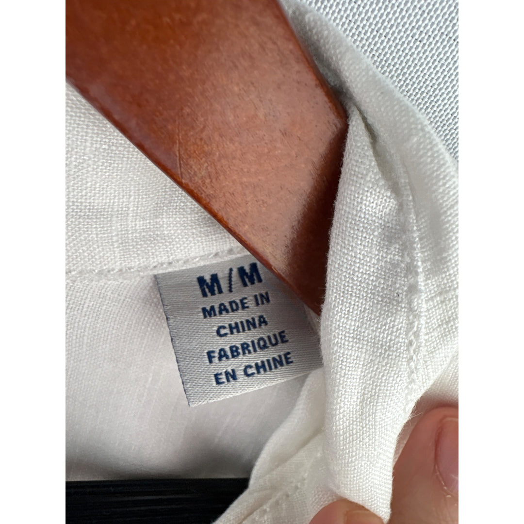 Tommy Bahama White Long Sleeve Button-Up Shirt M