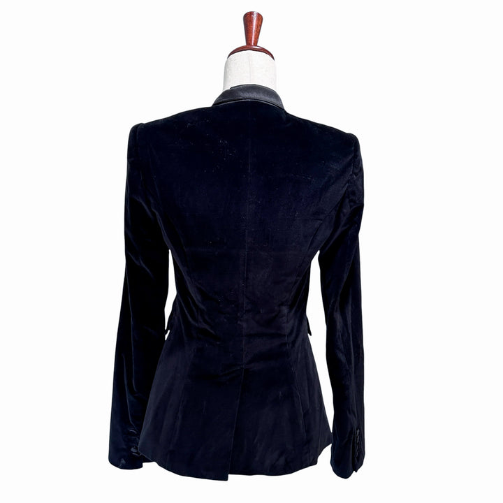 Rachel Zoe Women's Blazer Size 6 Velvet Elegant Chic Single Button Preppy Academia