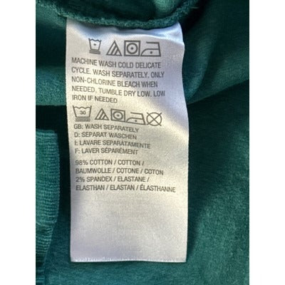 D&Co. Womens 2X Teal Button-Up Long-Sleeve Shirt