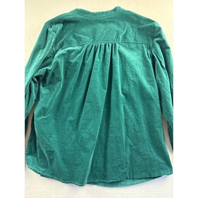 D&Co. Womens 2X Teal Button-Up Long-Sleeve Shirt