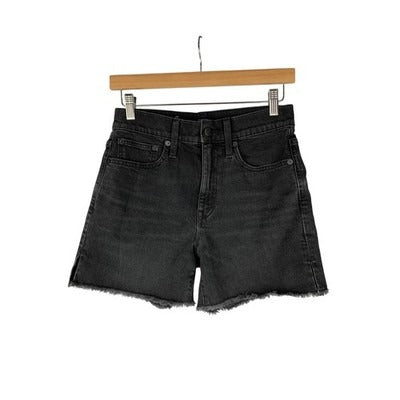 Women's J. Crew Black Denim Shorts, Cotton Blend - Size 25