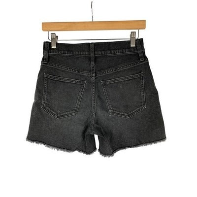 Women's J. Crew Black Denim Shorts, Cotton Blend - Size 25