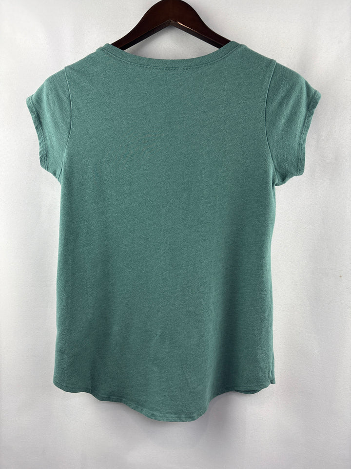 Women’s The Lucky Brand Small Green Luck &amp; Love Graphic T-Shirt