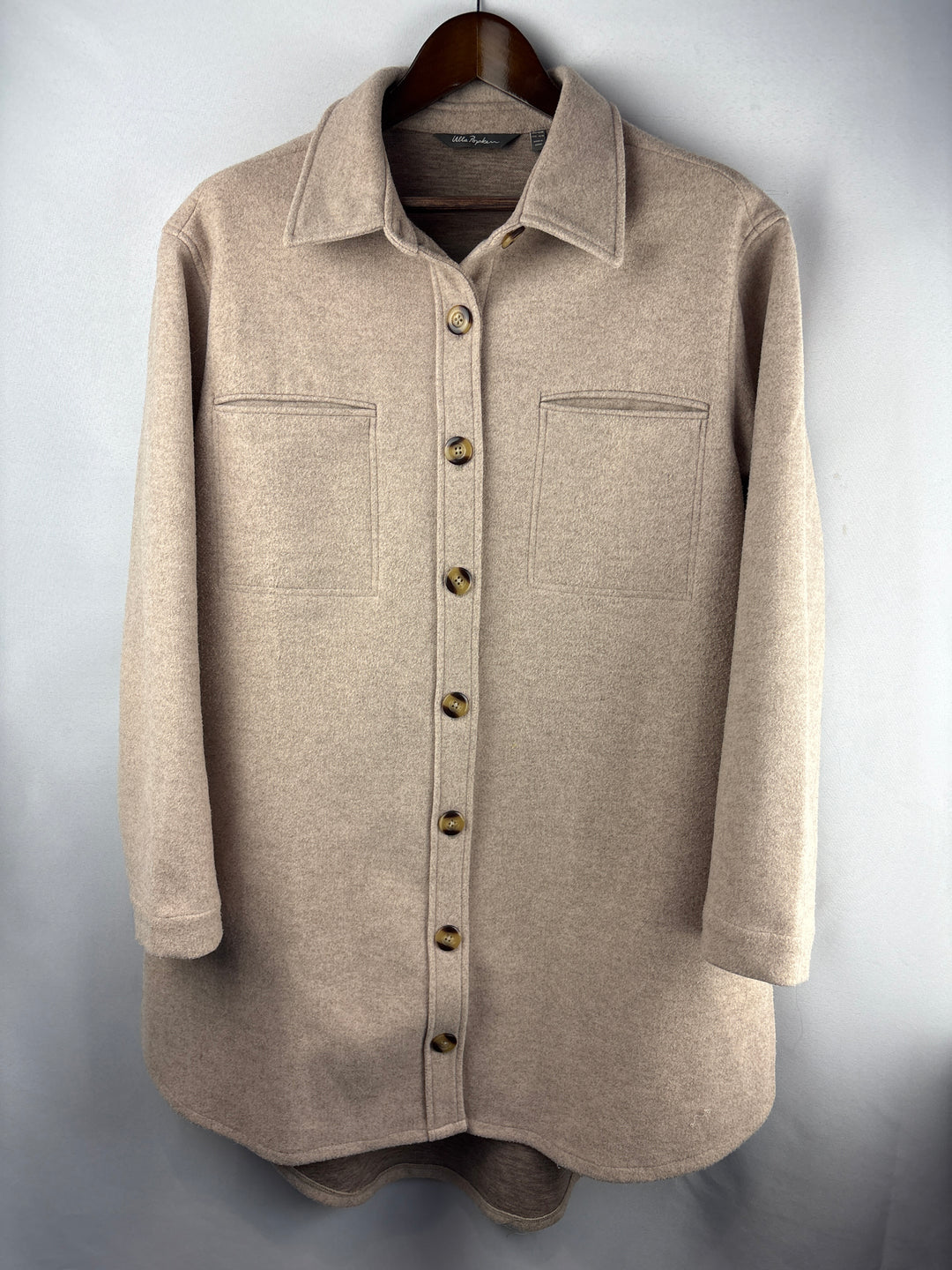 Women’s Ulla Popken Size 16/18 Beige Shirt Jacket