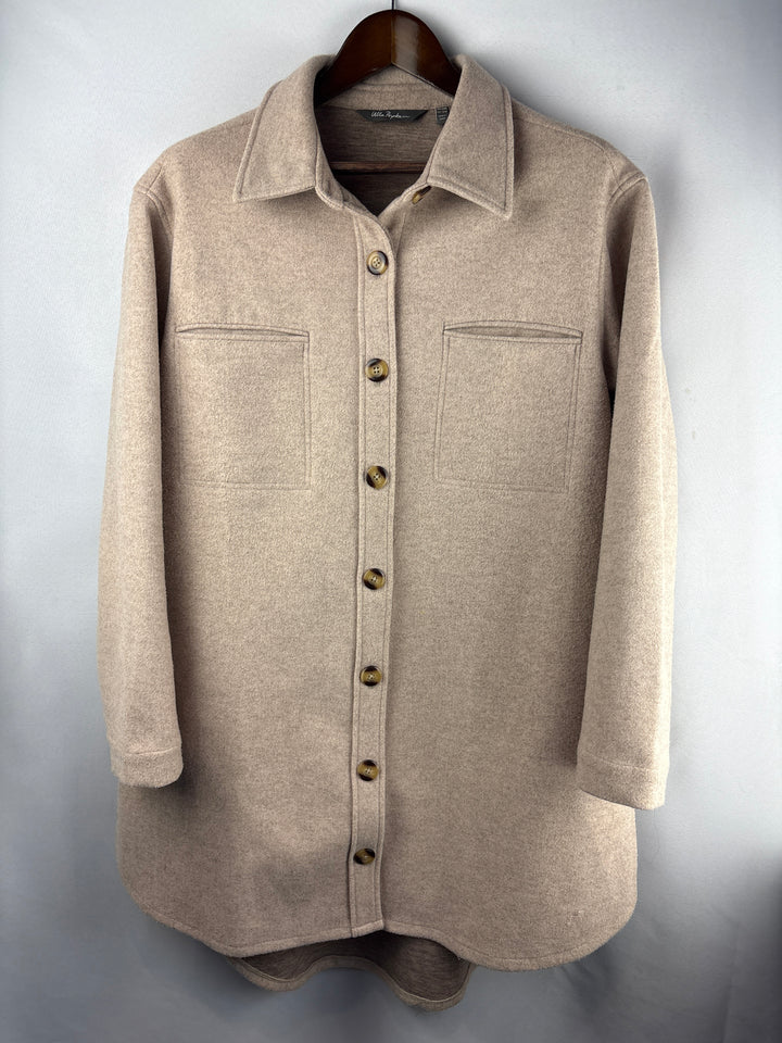 Women’s Ulla Popken Size 16/18 Beige Shirt Jacket