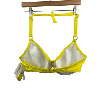 Tara Grinna Underwire Halter Bra 38DD Yellow Adjustable Straps