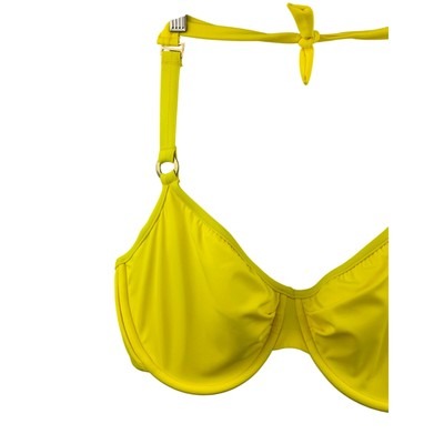 Tara Grinna Underwire Halter Bra 38DD Yellow Adjustable Straps