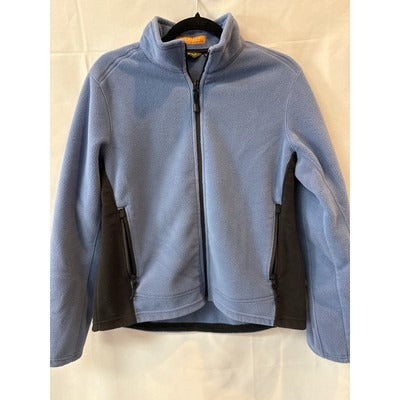 Eddie Bauer Womens Full-Zip Fleece Jacket Size M Blue & Black