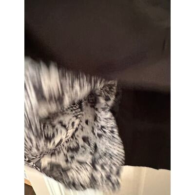 Guess Womens Double-Breasted Trench Coat Size M Black & White