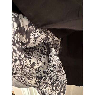 Guess Womens Double-Breasted Trench Coat Size M Black & White