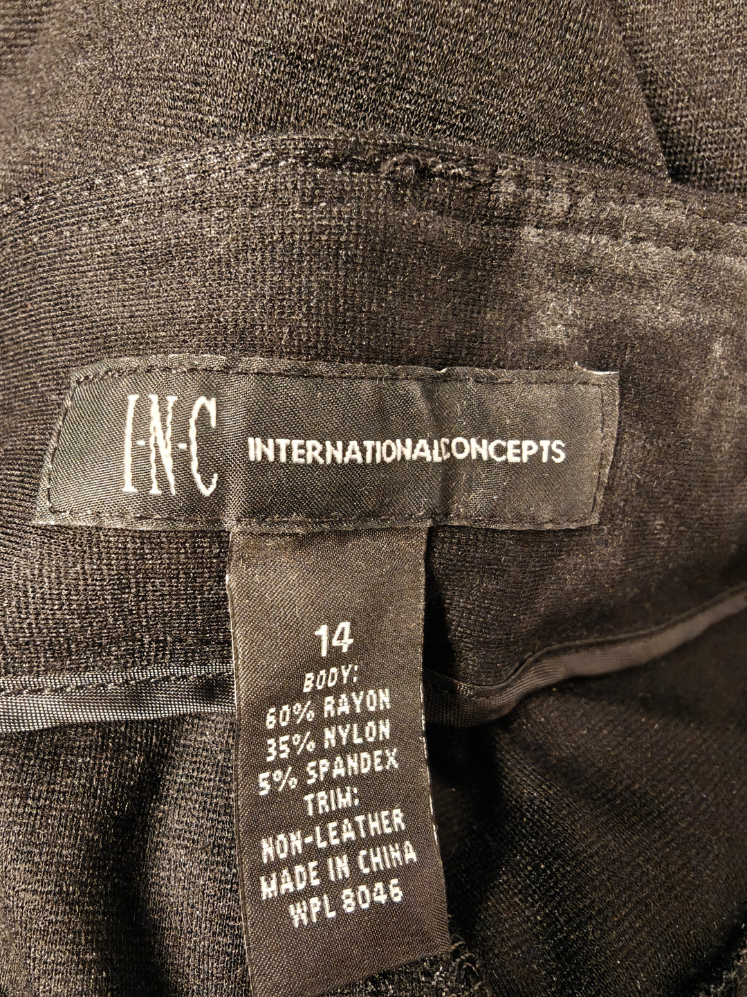Womens INC Bootcut Dress Pants Black Size 14