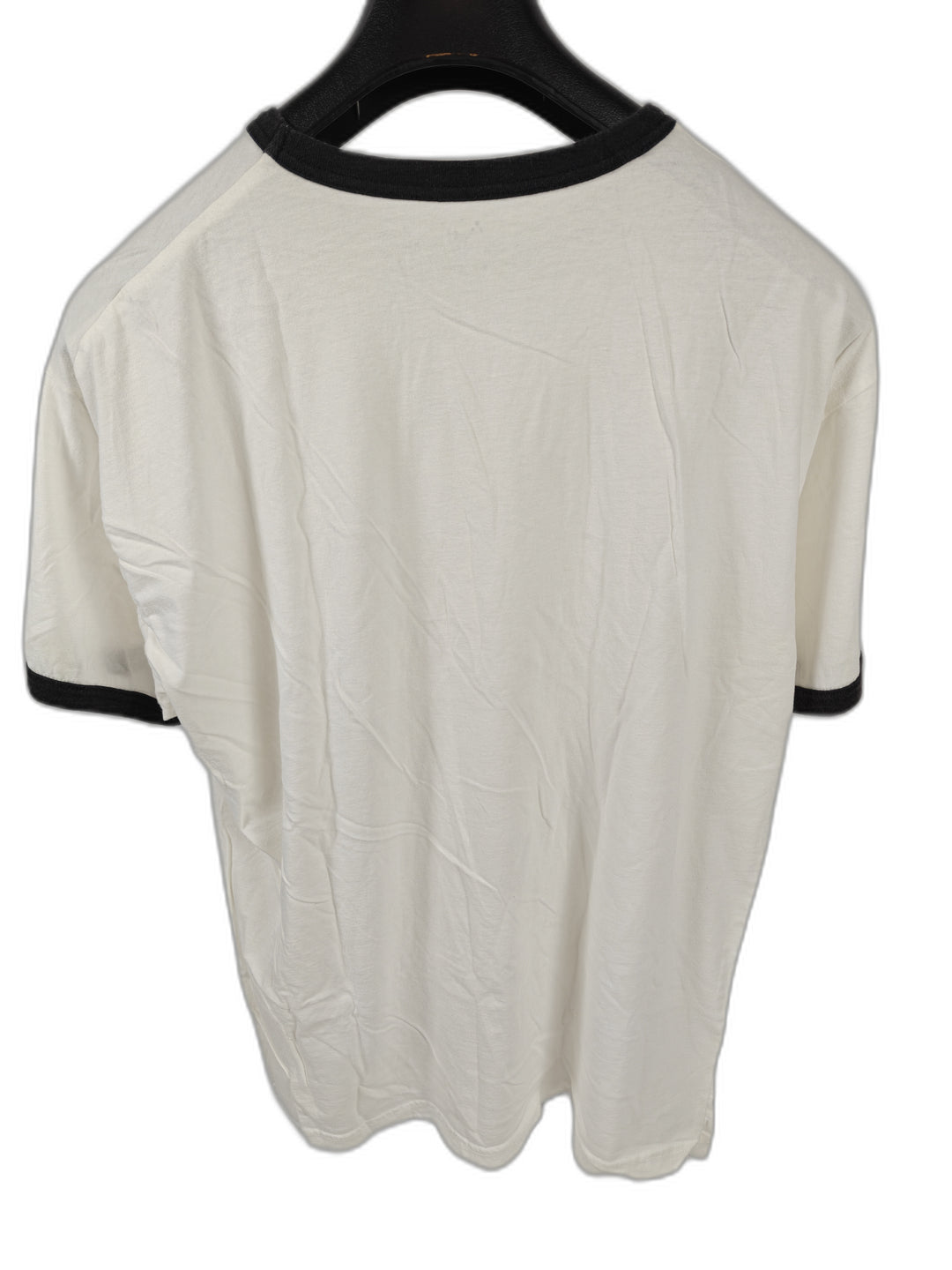 Unisex Unbranded Ringer T-Shirt White Black Size Unknown
