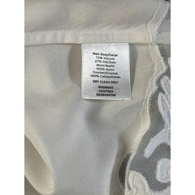 Women’s Nordstrom Signature Babydoll White Eyelet Blouse Sz M