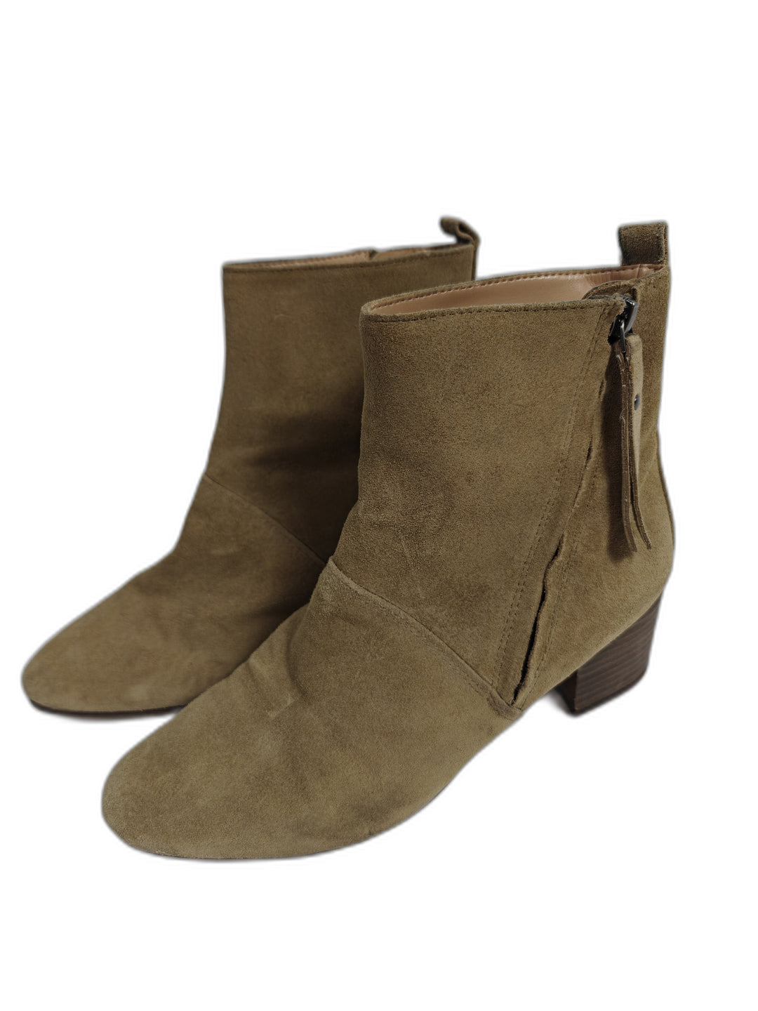 Women Banana Republic Suede Ankle Boots Tan Size 6.5M