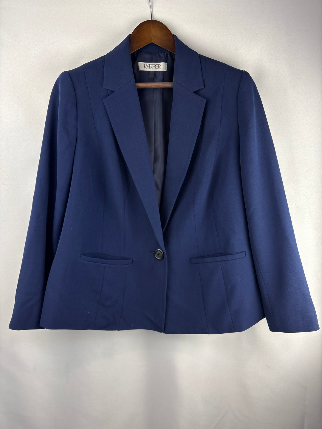 Women’s Kasper Size 14W Navy Blue Blazer