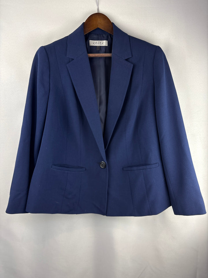 Women’s Kasper Size 14W Navy Blue Blazer