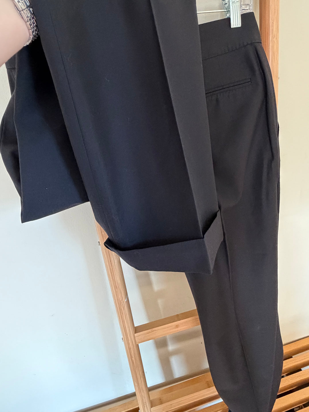 Vintage Louis Vuitton Black Wool Trousers Size 40 Made in France