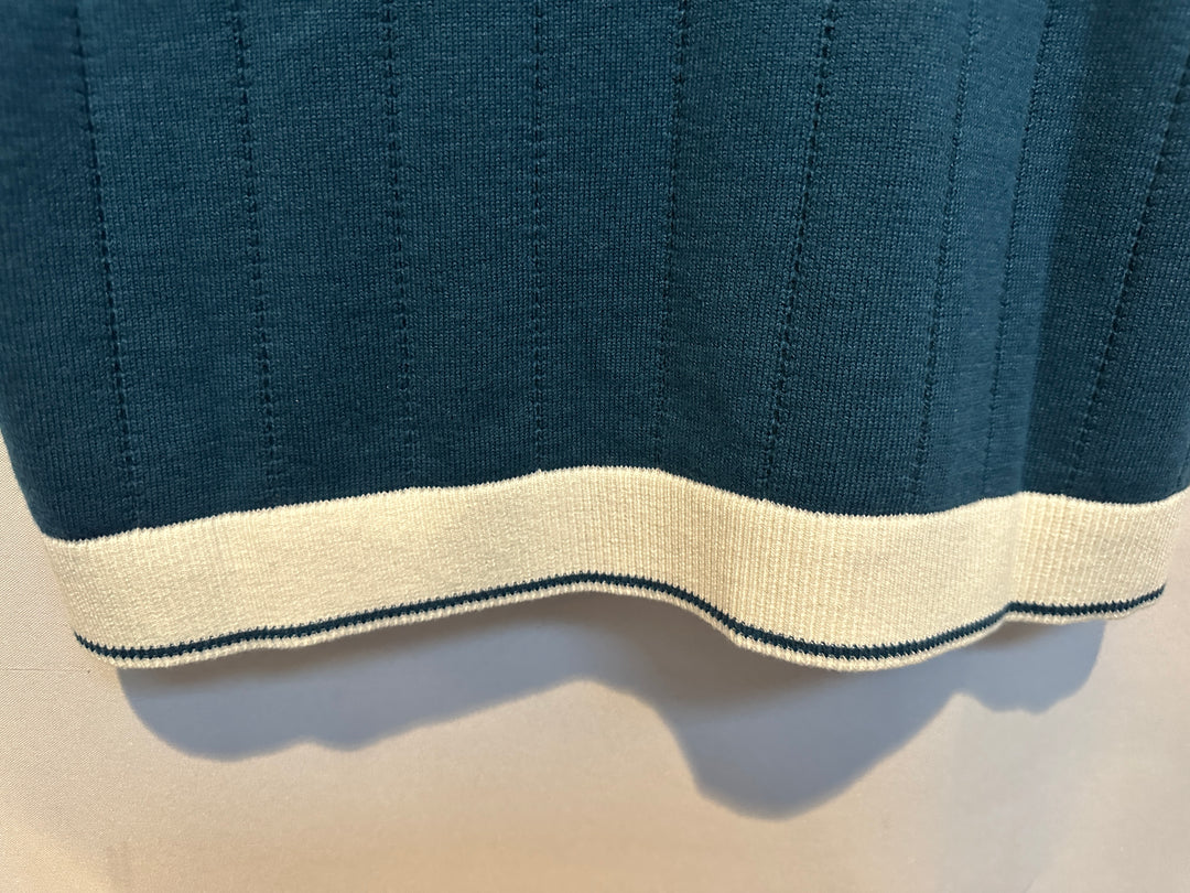 Men’s Abercrombie & Fitch Teal Short Sleeve Polo Sweater Size M