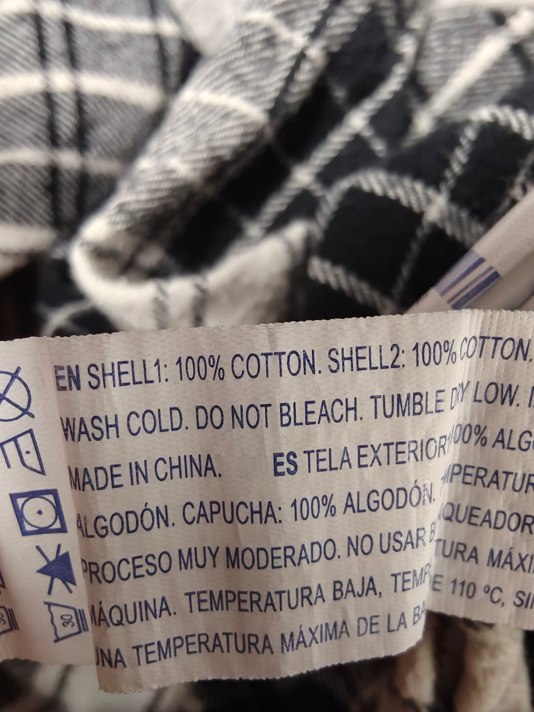 Womens Forever 21 Flannel Shirt Black White Gray Size M