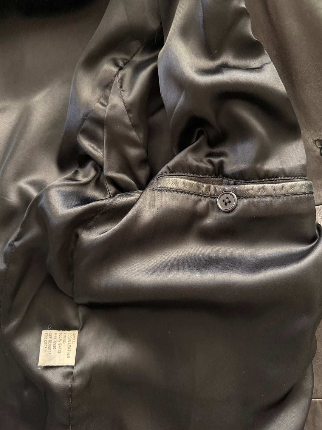 Vintage Calvin Klein Black 100% Leather Jacket Minimalist Y2K 90s