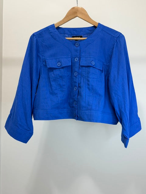 Torrid Cobalt Blue Bolero Style Jacket Sz1X(14-16)
