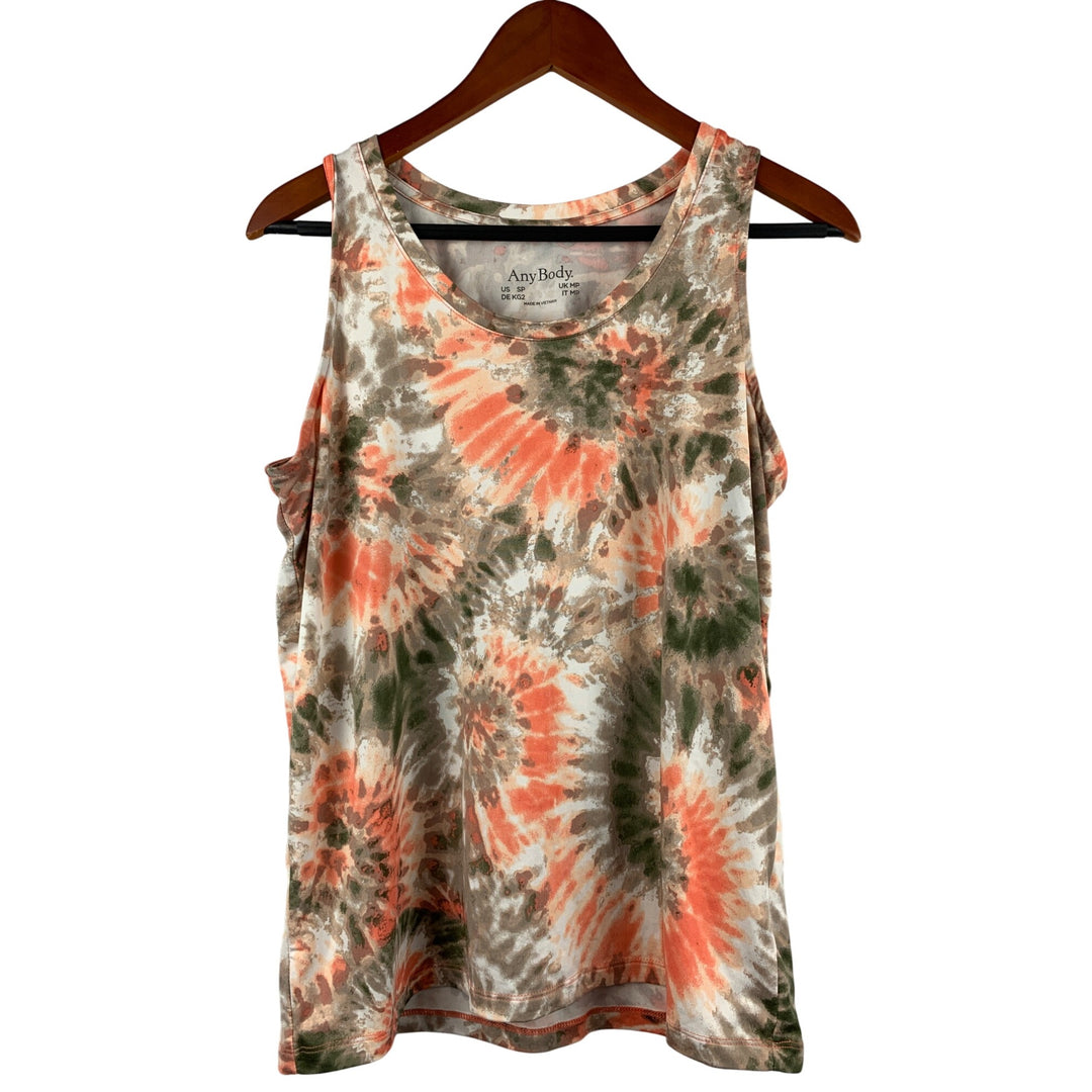 AnyBody Womens Sleeveless Tank & Wide-Leg Pants Set Tie-Dye Pattern Size SP