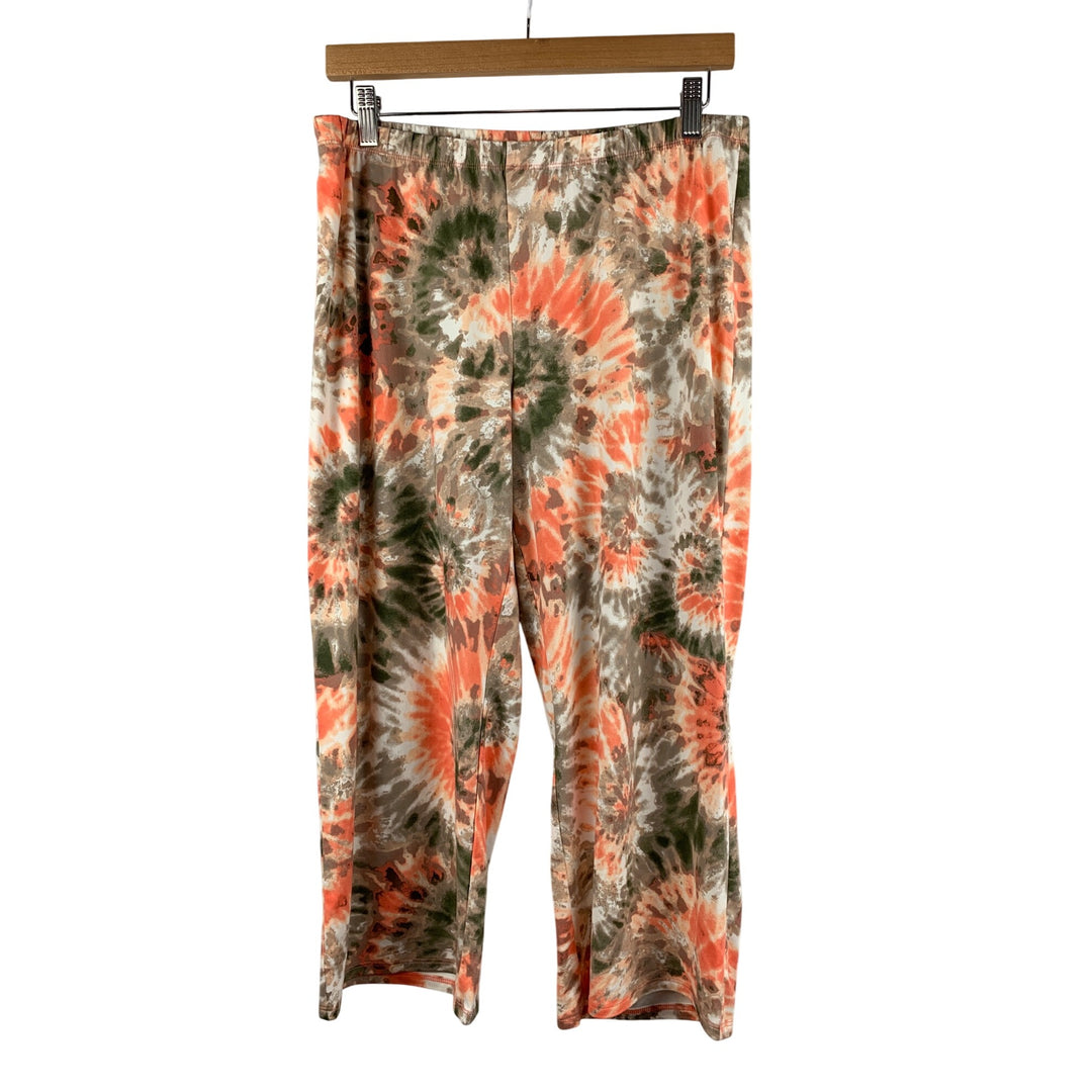 AnyBody Womens Sleeveless Tank & Wide-Leg Pants Set Tie-Dye Pattern Size SP