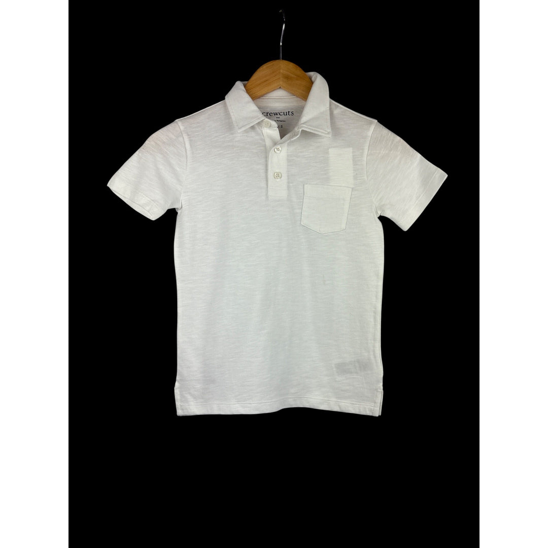 Crewcuts By J.Crew Kids White Polo Shirt Size S