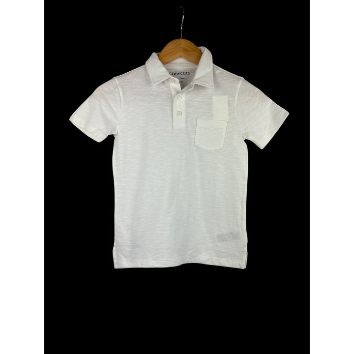 Crewcuts By J.Crew Kids White Polo Shirt Size S