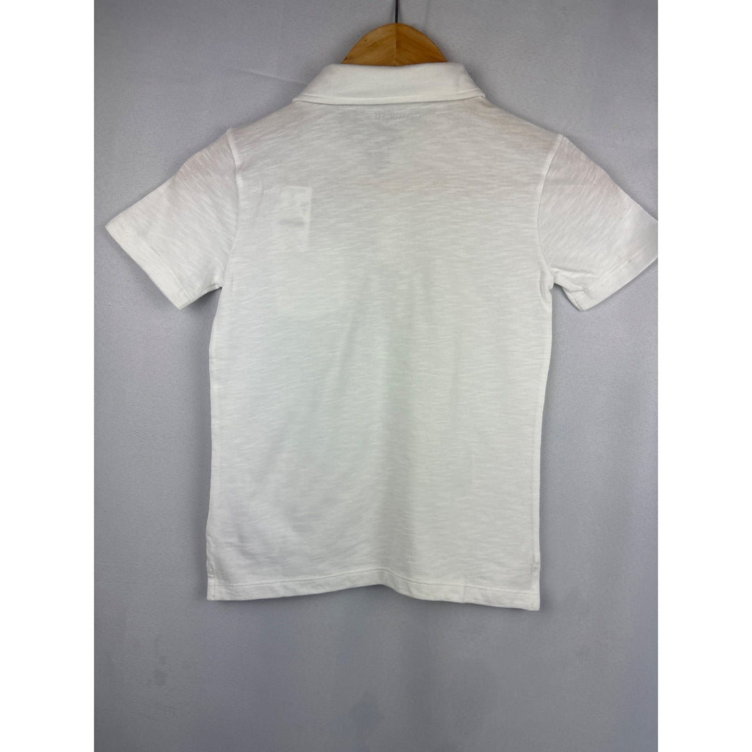 Crewcuts By J.Crew Kids White Polo Shirt Size S