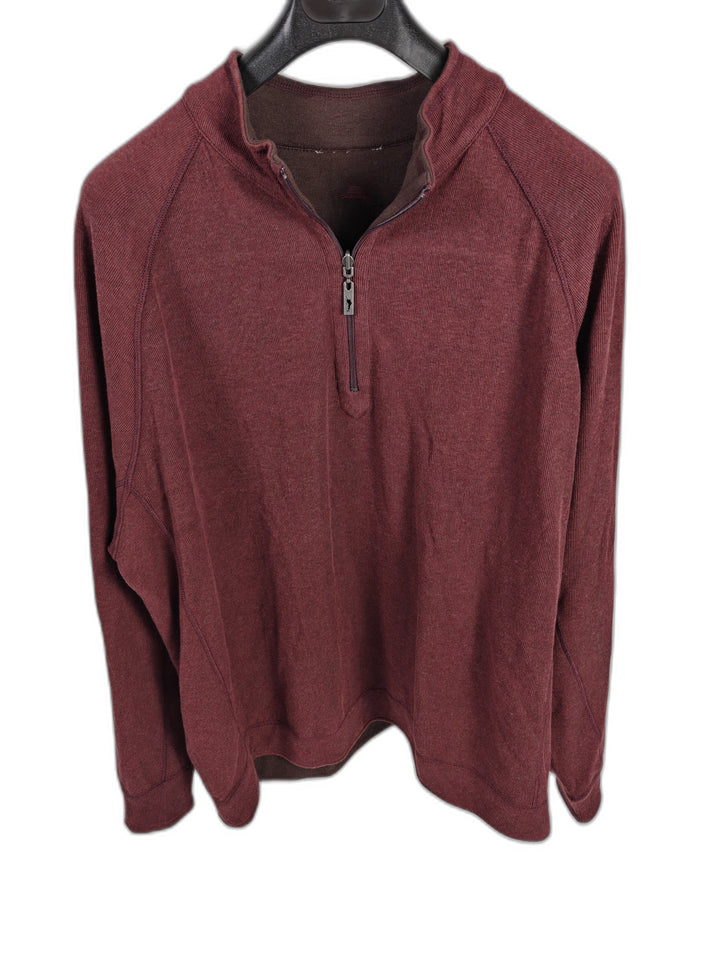 Mens Tommy Bahama Quarter Zip Pullover Burgundy Size Unknown