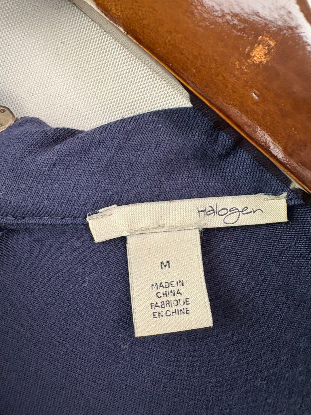 Women’s Halogen Medium Navy Blue Sleeveless Blouse
