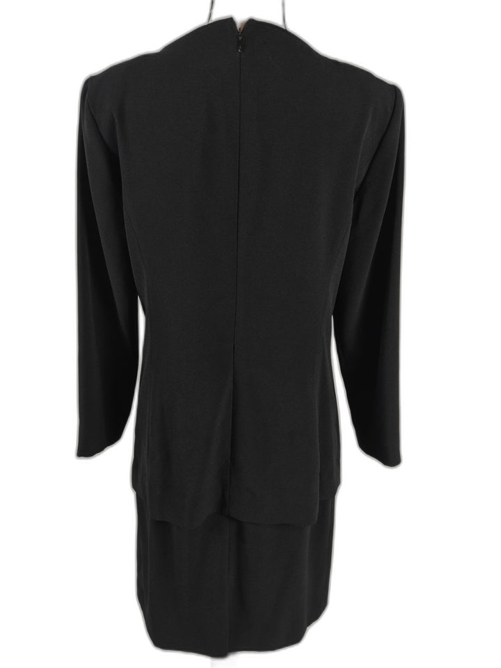 Women’s Jones New York Black Pleated Long Sleeve Dress Size 4