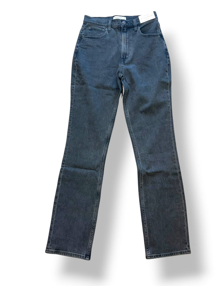 Abercrombie &amp; Fitch Black Wash Slim Straight Jeans 27 4 NWT Ultra High Rise Y2K